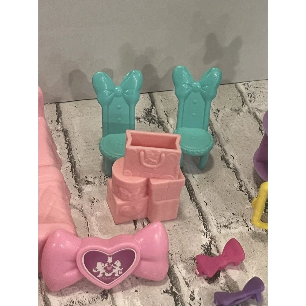 Minnie Mouse Bow Sweet Home Dollhouse Furniture Accessories Disney Toy Set Lot